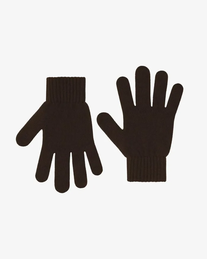 Women Gloves Colorful Standard Merino Wool Gloves Coffee Brown