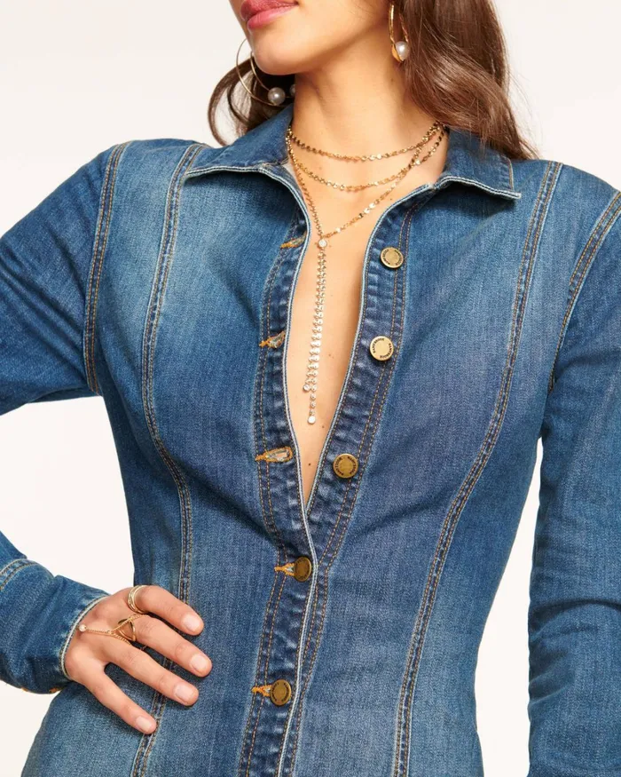 Women Gracelyn Denim Mini Dress Medium Wash Ramy Brook Dresses Women Gracelyn Denim Mini Dress Medium Wash Ramy Brook Dresses