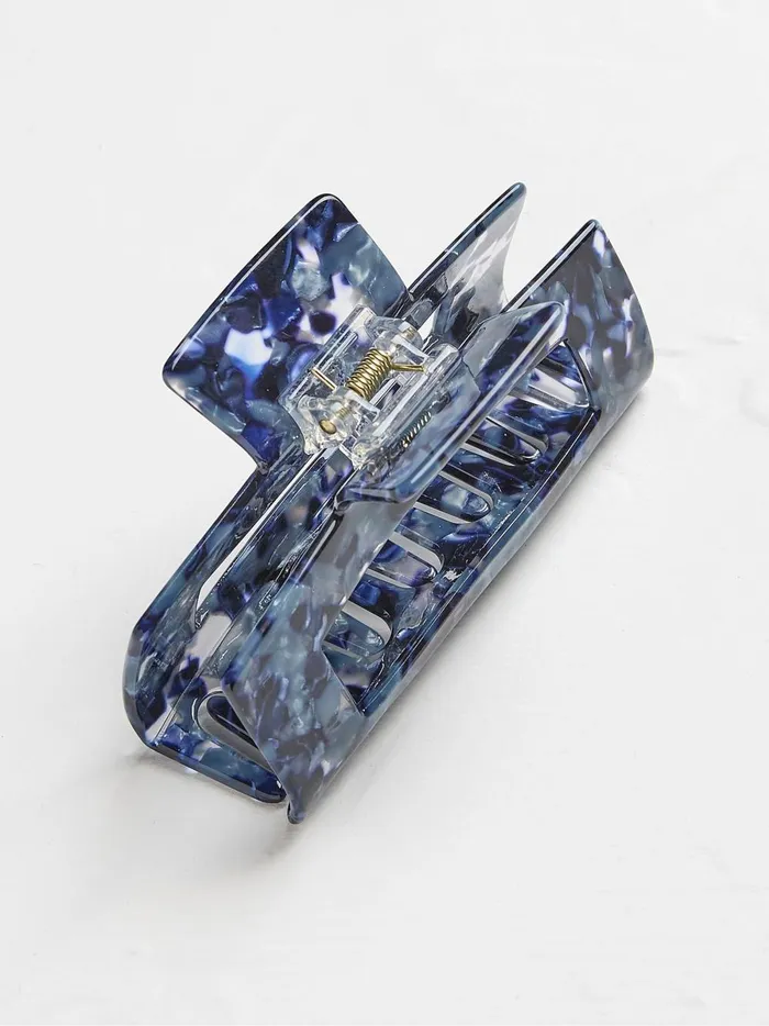 Women Hair Accessories Fat Face Blue Large Claw Clip