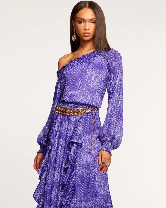 Women Haley OffTheShoulder Maxi Dress Amethyst Animal Ramy Brook Dresses Women Haley OffTheShoulder Maxi Dress Amethyst Animal Ramy Brook Dresses
