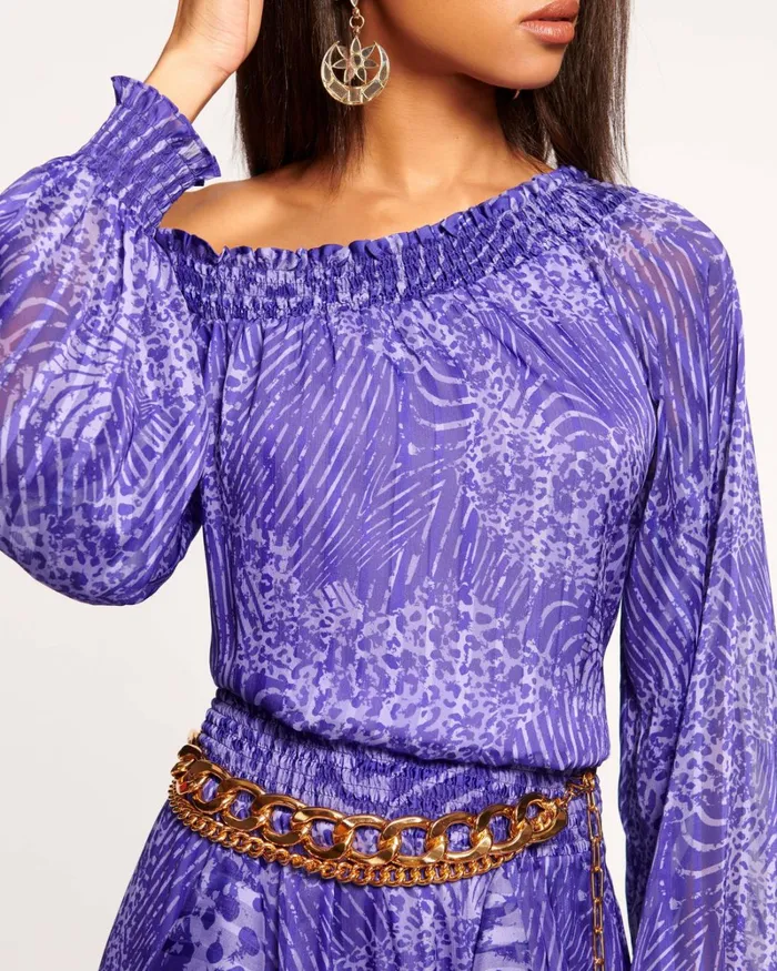 Women Haley OffTheShoulder Maxi Dress Amethyst Animal Ramy Brook Dresses Women Haley OffTheShoulder Maxi Dress Amethyst Animal Ramy Brook Dresses