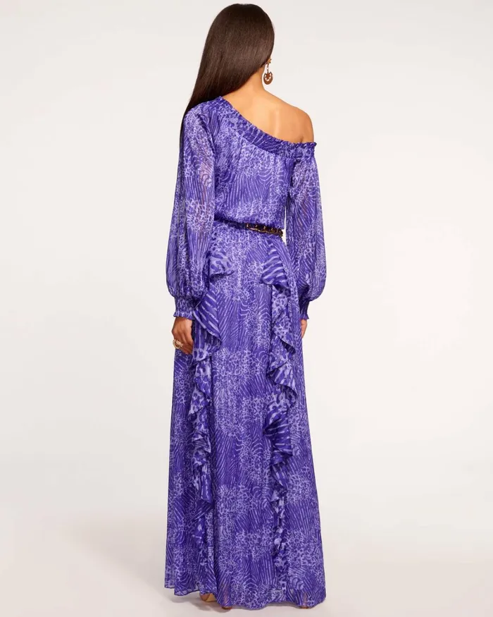 Women Haley OffTheShoulder Maxi Dress Amethyst Animal Ramy Brook Dresses Women Haley OffTheShoulder Maxi Dress Amethyst Animal Ramy Brook Dresses