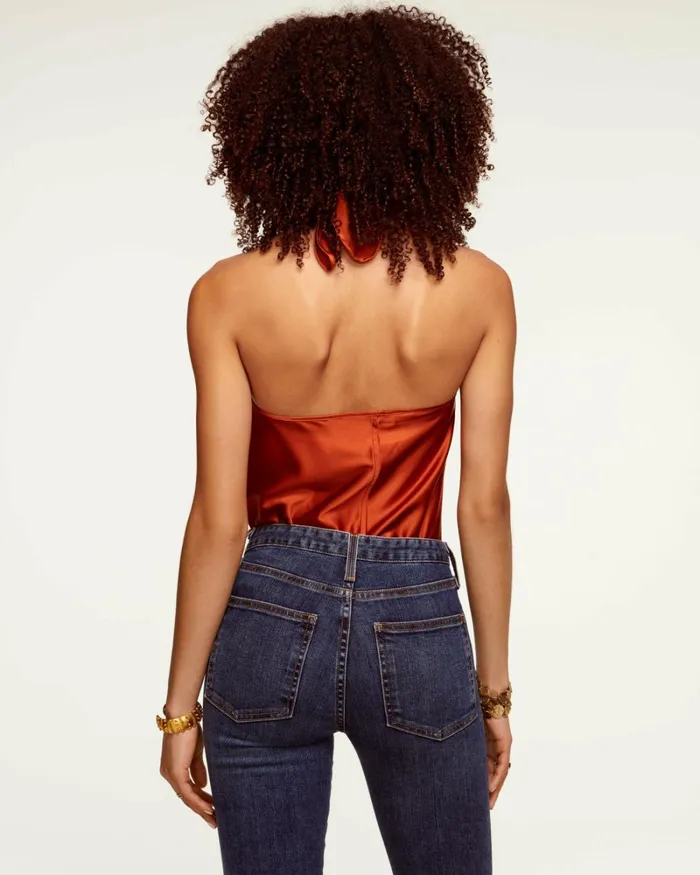Women Harriet Halter Tank Top Burnt Sienna Ramy Brook Tops Women Harriet Halter Tank Top Burnt Sienna Ramy Brook Tops