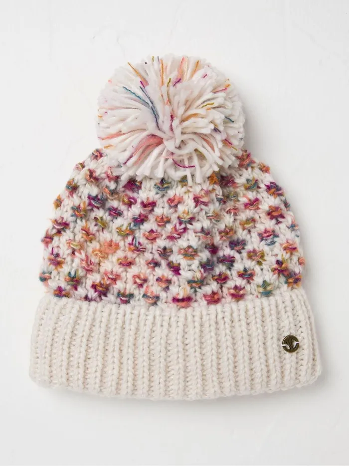 Women Hats Fat Face Ivory Spacedye Bobble Hat
