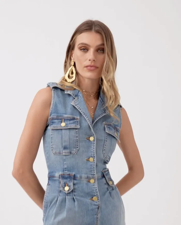Women Hedi Denim Mini Dress Light Wash Ramy Brook Dresses Women Hedi Denim Mini Dress Light Wash Ramy Brook Dresses