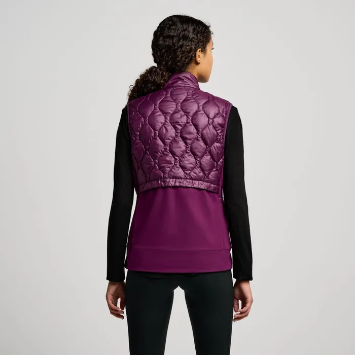 Women Hurricane Insulated Vest Eggplant Saucony Jackets
