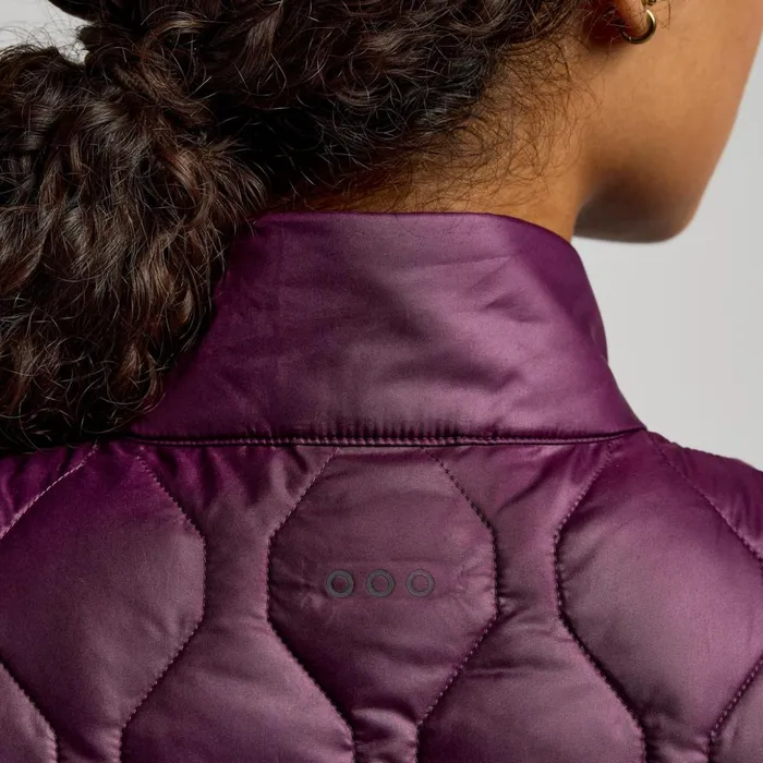 Women Hurricane Insulated Vest Eggplant Saucony Jackets