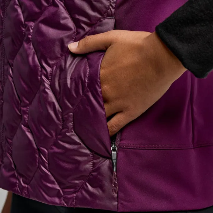 Women Hurricane Insulated Vest Eggplant Saucony Jackets