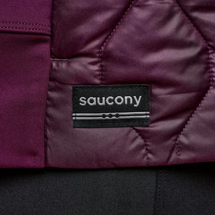 Women Hurricane Insulated Vest Eggplant Saucony Jackets