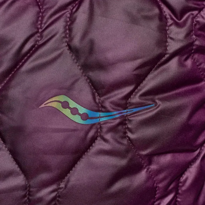 Women Hurricane Insulated Vest Eggplant Saucony Jackets