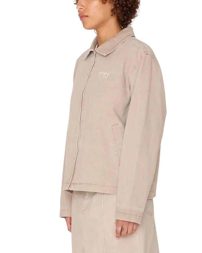 Women JACKETS OBEY Clothing SERENE ZIP JACKET Fungi