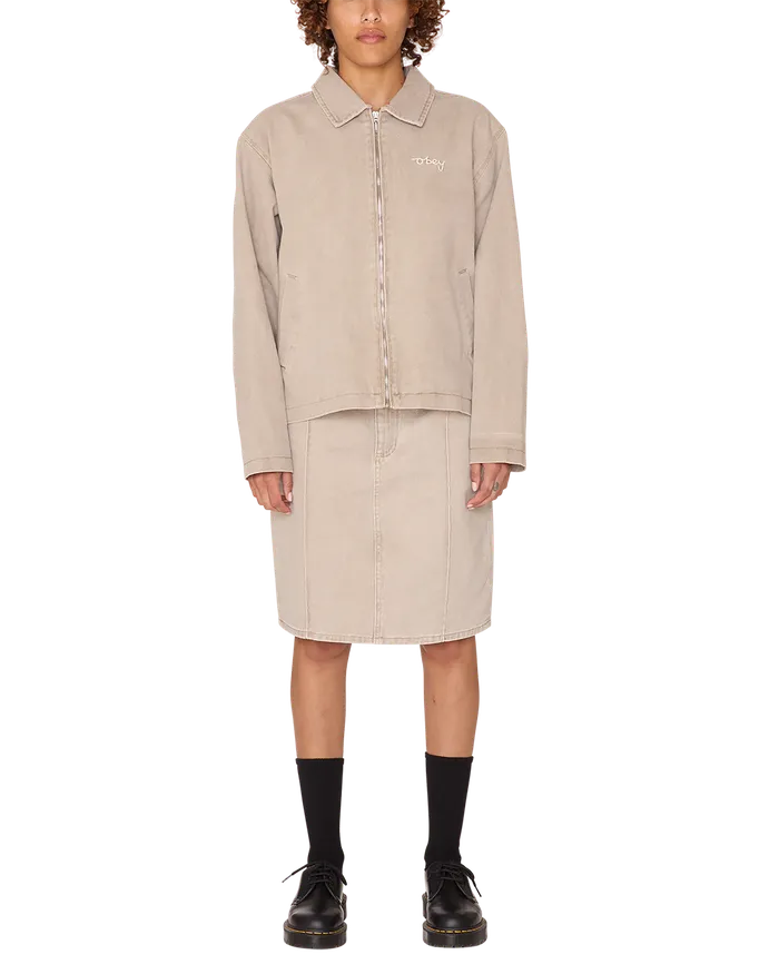 Women JACKETS OBEY Clothing SERENE ZIP JACKET Fungi