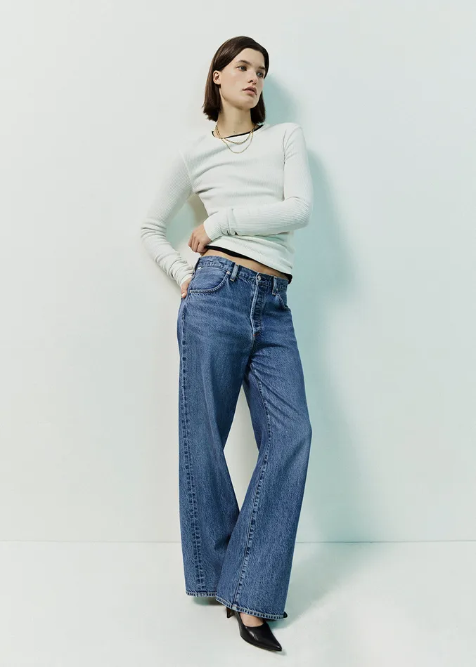 Women Jeans Citizens Of Humanity Annina High Rise Wide Leg 30034 In Siesta