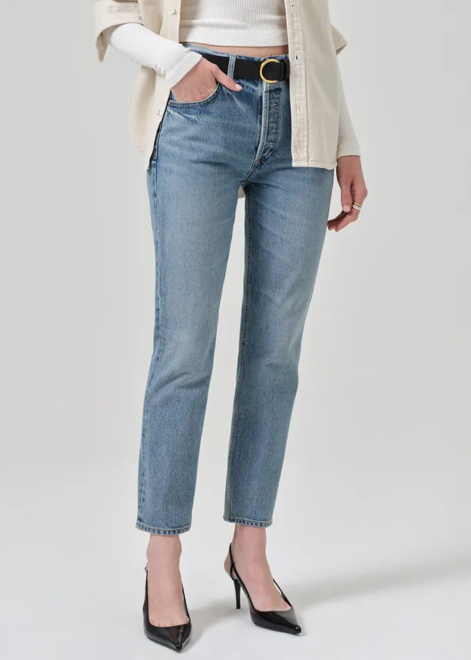 Women Jeans Citizens Of Humanity Charlotte High Rise Straight In Meridian