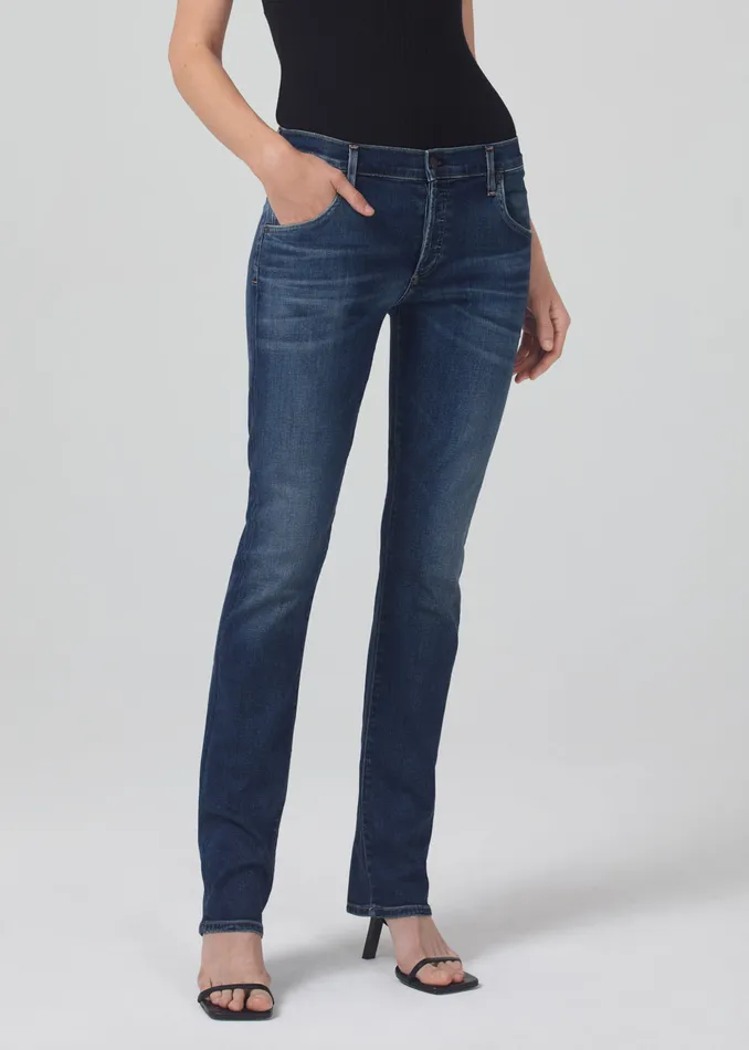 Women Jeans Citizens Of Humanity Emerson Mid Rise Relaxed Long In Blue Ridge