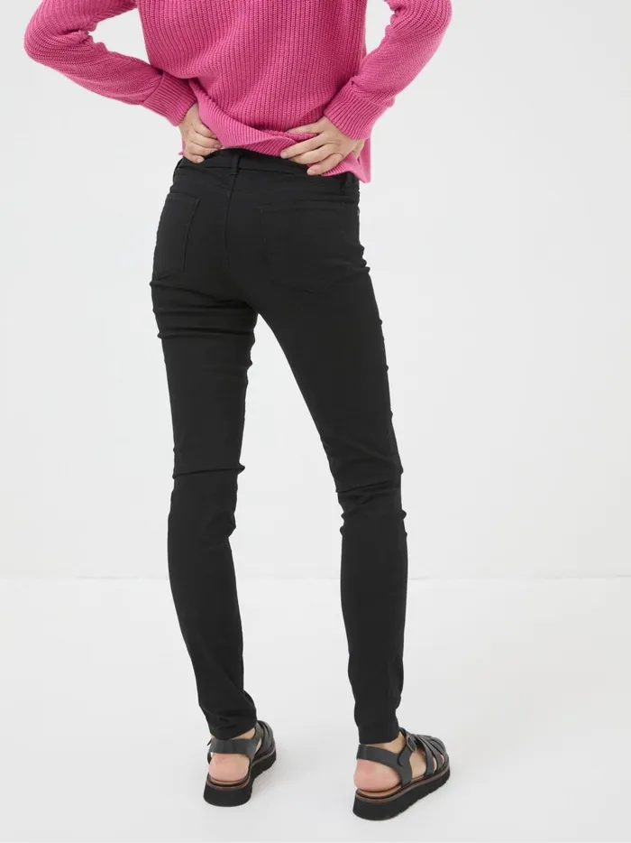 Women Jeans Fat Face Black Five Pocket Jeggings