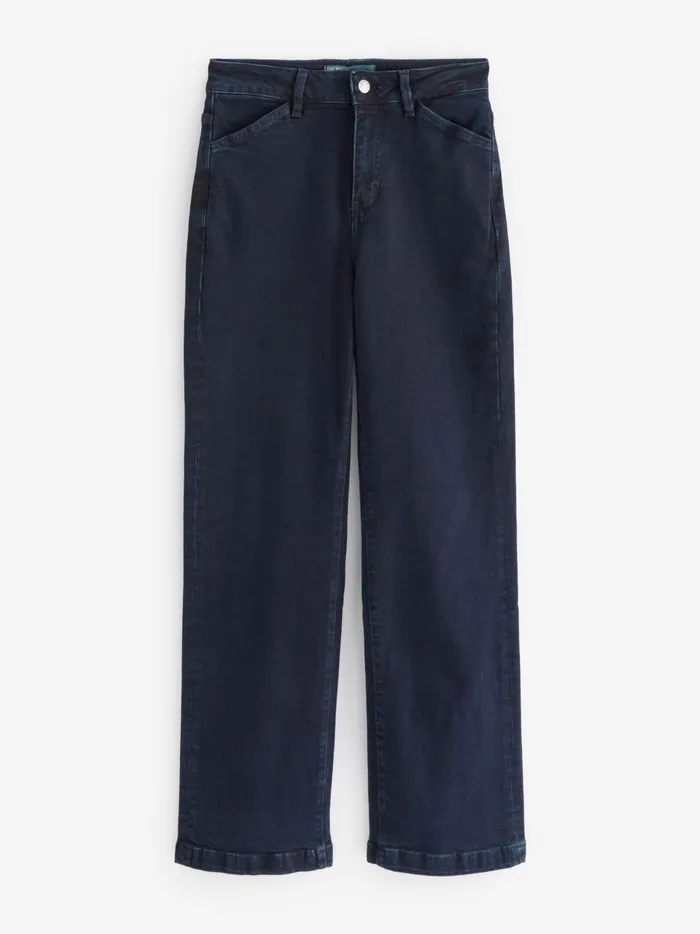 Women Jeans Fat Face Elise Dark Blue Wide Leg Jeans