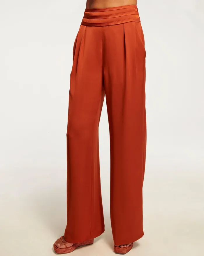 Women Joss Wide Leg Pant Burnt Sienna Ramy Brook Pants Women Joss Wide Leg Pant Burnt Sienna Ramy Brook Pants