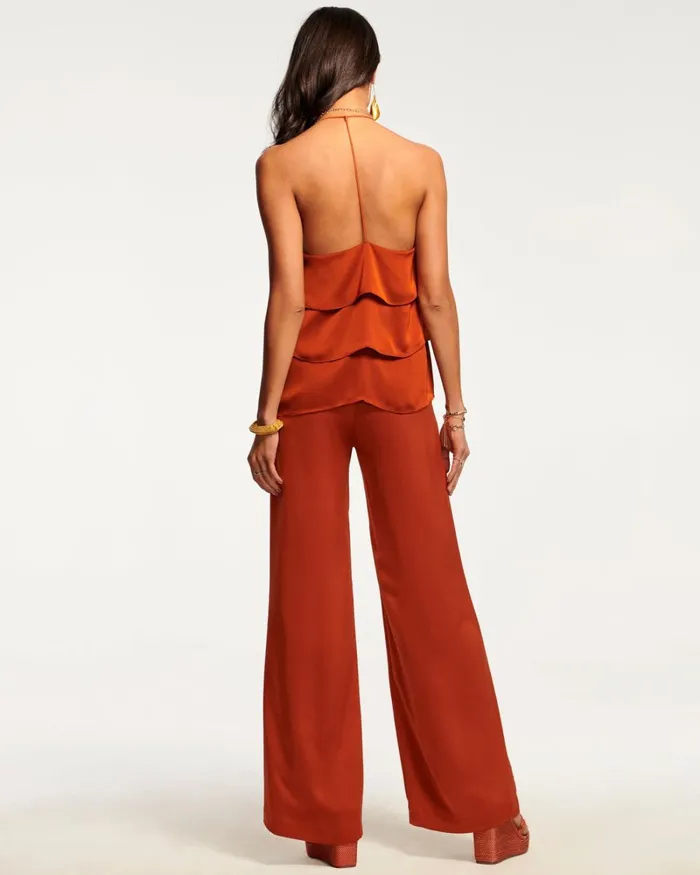 Women Joss Wide Leg Pant Burnt Sienna Ramy Brook Pants Women Joss Wide Leg Pant Burnt Sienna Ramy Brook Pants