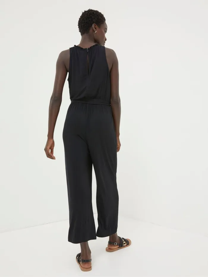 Women Jumpsuits and Playsuits Fat Face Black Haylie Jersey Jumpsuit
