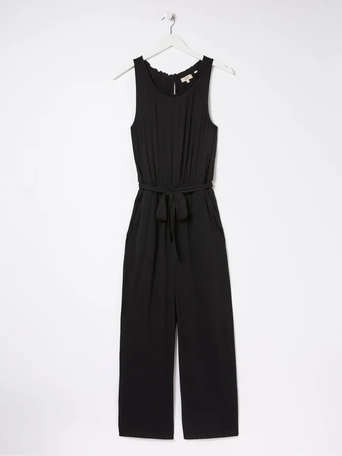 Women Jumpsuits and Playsuits Fat Face Black Haylie Jersey Jumpsuit