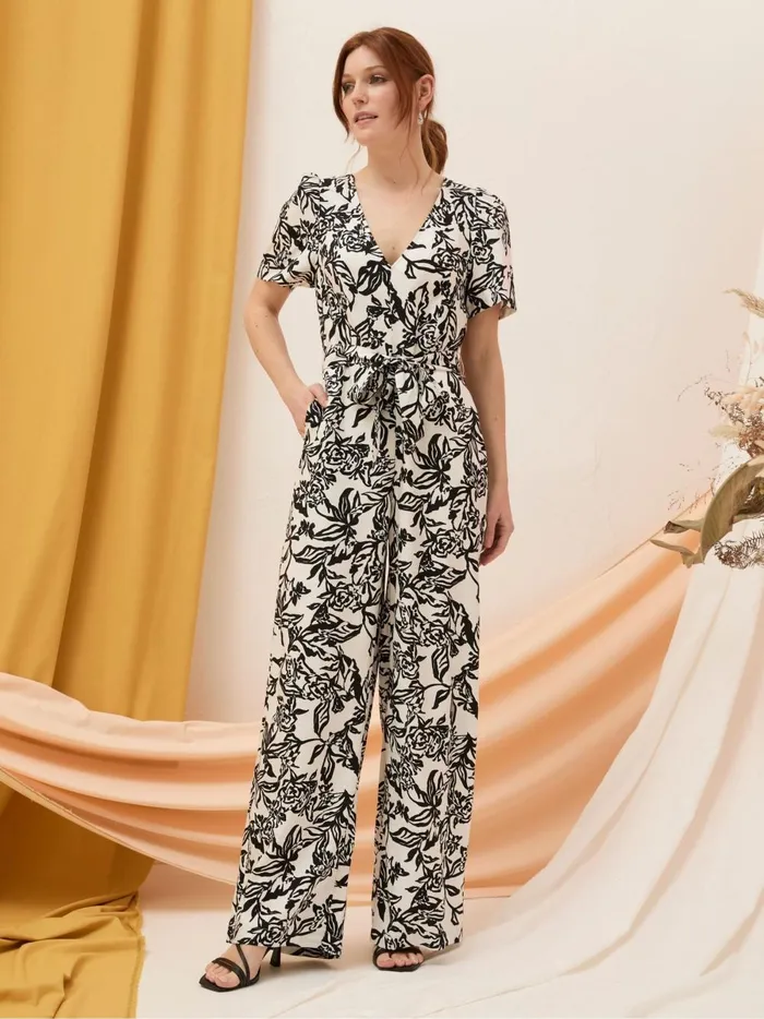 Women Jumpsuits and Playsuits Fat Face Camellia Natural Botanical Jumpsuit