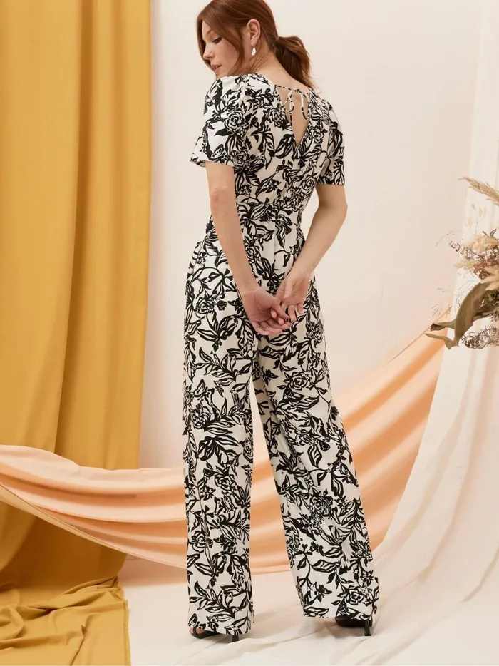 Women Jumpsuits and Playsuits Fat Face Camellia Natural Botanical Jumpsuit