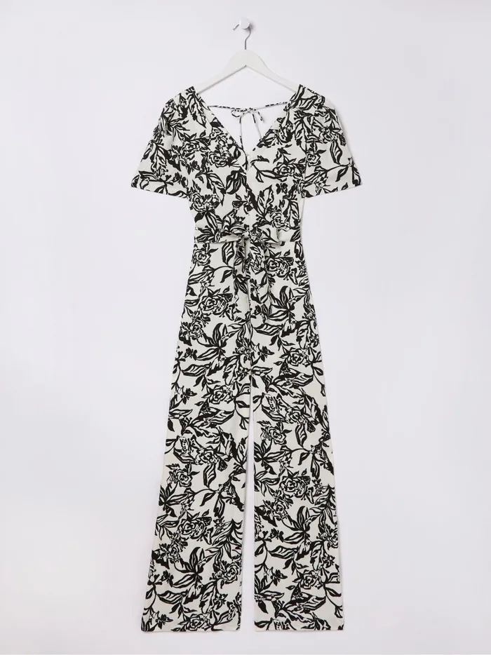 Women Jumpsuits and Playsuits Fat Face Camellia Natural Botanical Jumpsuit