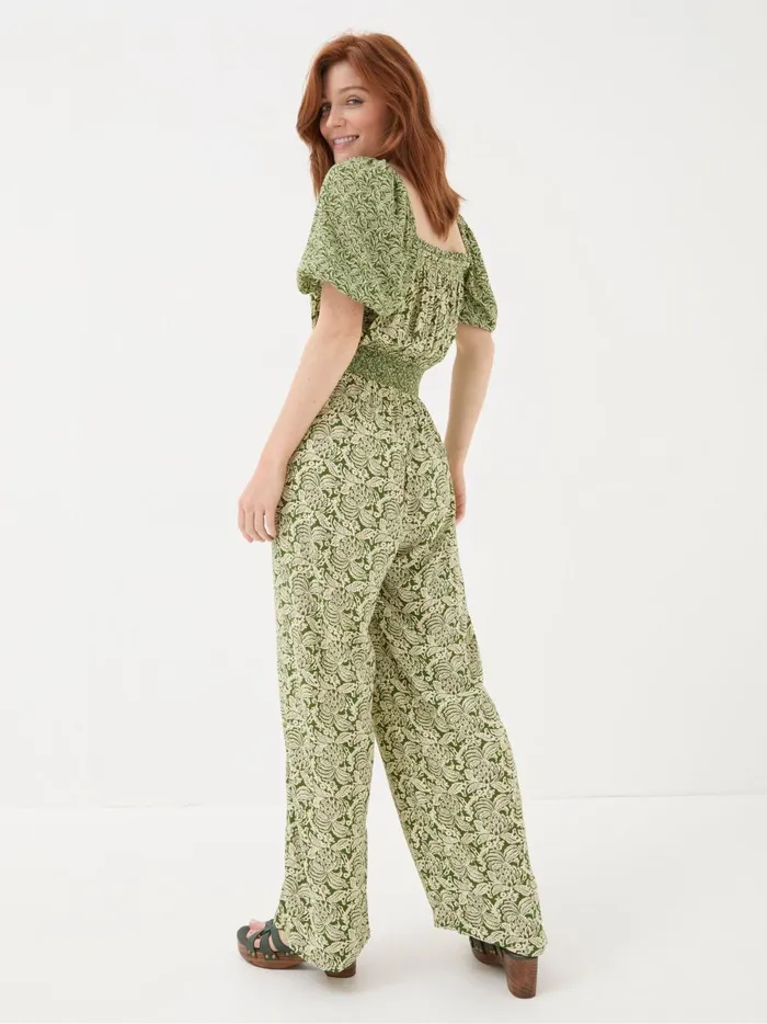 Women Jumpsuits and Playsuits Fat Face Eva Green Damask Floral Jumpsuit