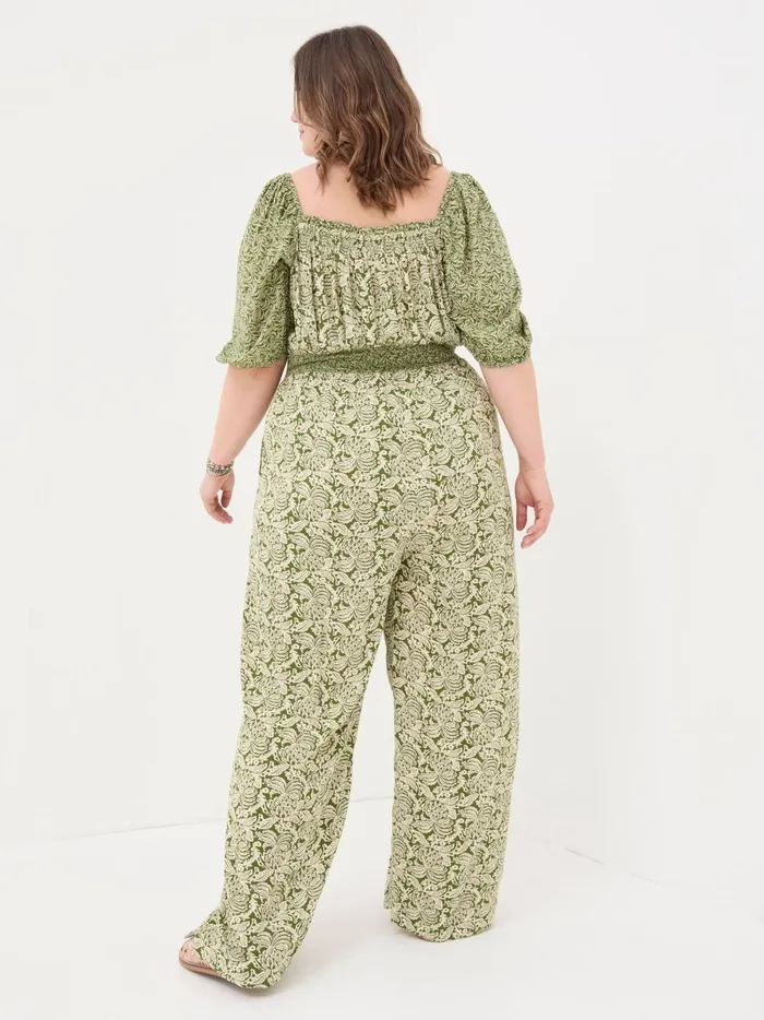 Women Jumpsuits and Playsuits Fat Face Eva Green Damask Floral Jumpsuit