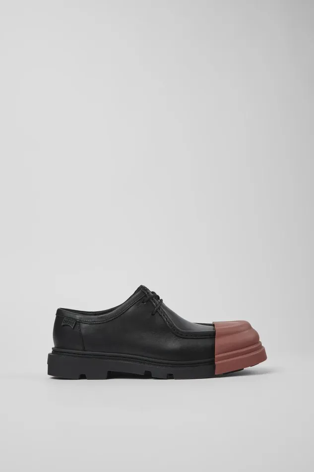 Women Junction Black Leather Wallabee Shoe Camper Formal Shoes
