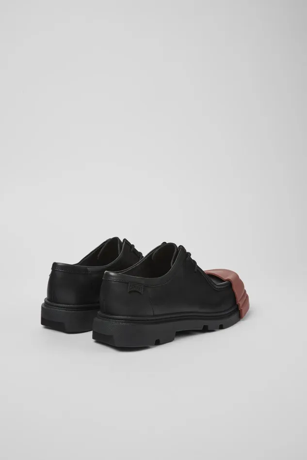Women Junction Black Leather Wallabee Shoe Camper Formal Shoes