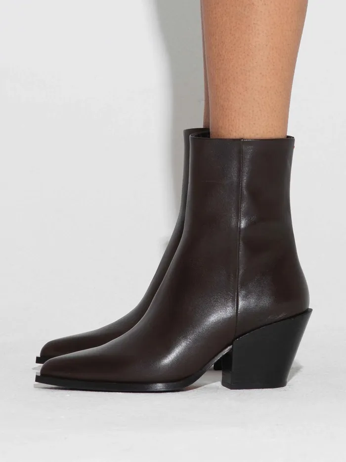 Women Kara Leather Cowboy Ankle Boots Aeyde Ankle Boots
