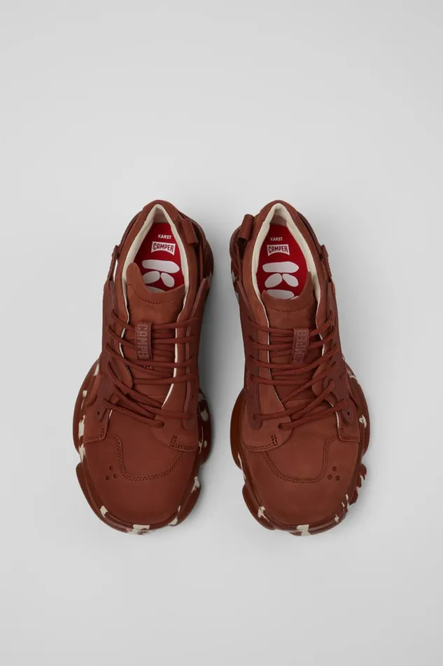 Women Karst Red Nubuck And Textile Sneakers Camper Sneakers Women Karst Red Nubuck And Textile Sneakers Camper Sneakers
