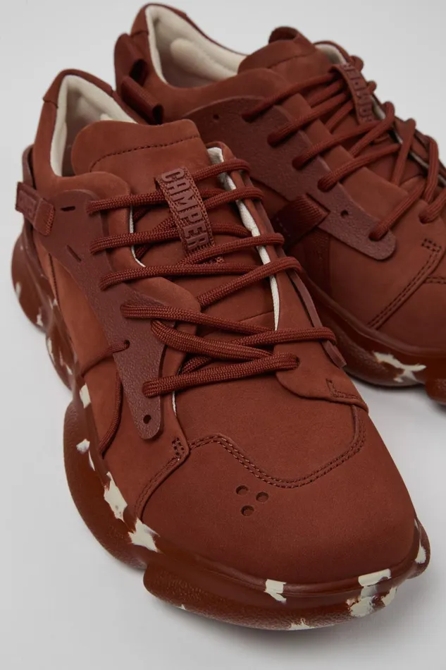 Women Karst Red Nubuck And Textile Sneakers Camper Sneakers Women Karst Red Nubuck And Textile Sneakers Camper Sneakers