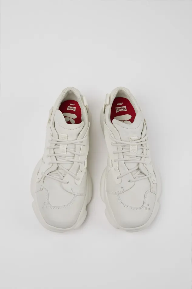 Women Karst White Nondyed Leather Sneakers Camper Sneakers Women Karst White Nondyed Leather Sneakers Camper Sneakers