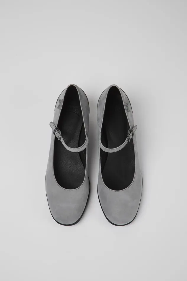 Women Katie Gray Nubuck Mary Jane Heels Camper Ballerinas Women Katie Gray Nubuck Mary Jane Heels Camper Ballerinas
