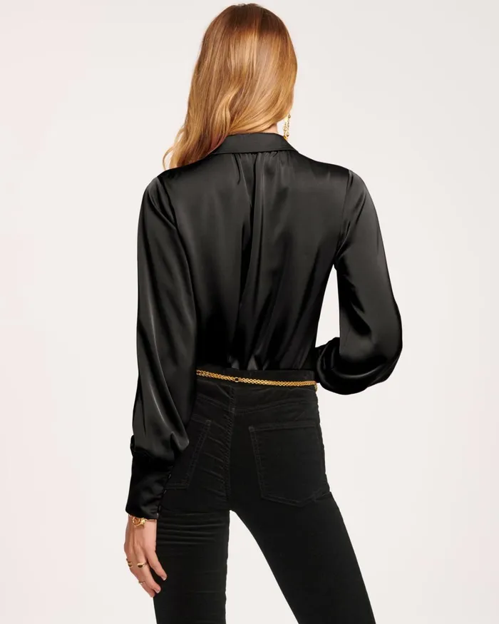 Women Kayla Button Up Bodysuit Sandstone Ramy Brook Tops
