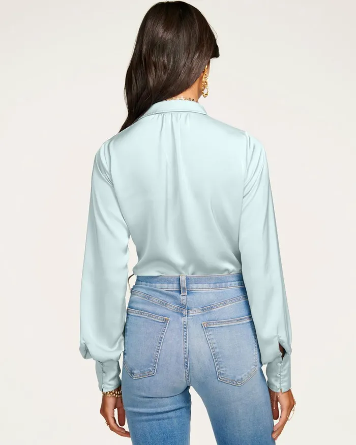 Women Kayla Button Up Bodysuit Sandstone Ramy Brook Tops