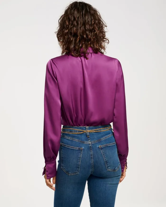 Women Kayla Button Up Bodysuit Sandstone Ramy Brook Tops