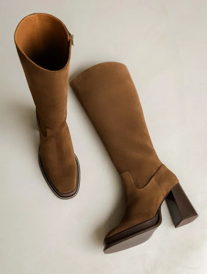 Women Knee High Boots Bobbies Callie Rockies Brown