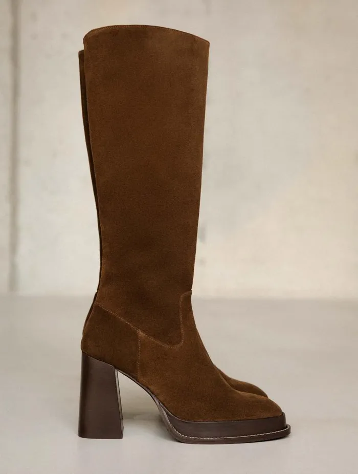 Women Knee High Boots Bobbies Callie Rockies Brown