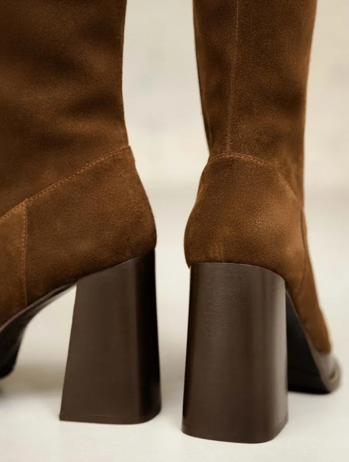 Women Knee High Boots Bobbies Callie Rockies Brown