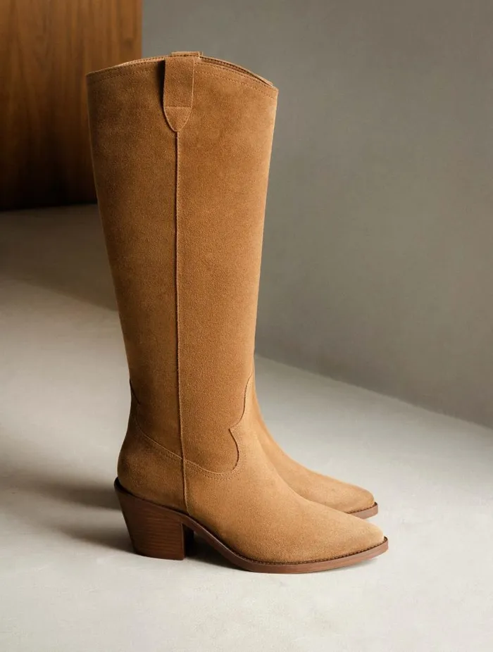 Women Knee High Boots Bobbies Dolores Squirrel