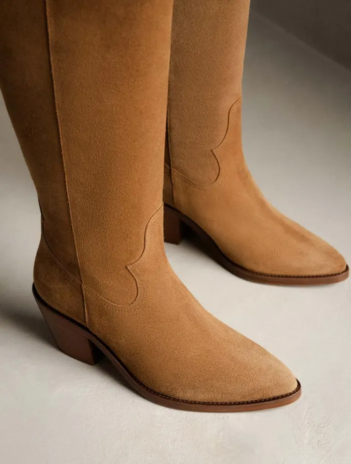 Women Knee High Boots Bobbies Dolores Squirrel
