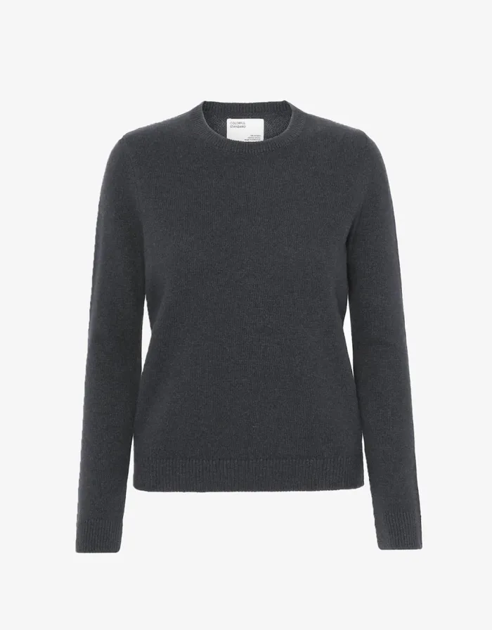 Women Knit Sweaters Colorful Standard Women Classic Merino Wool Crew Lava Grey Women Knit Sweaters Colorful Standard Women Classic Merino Wool Crew Lava Grey