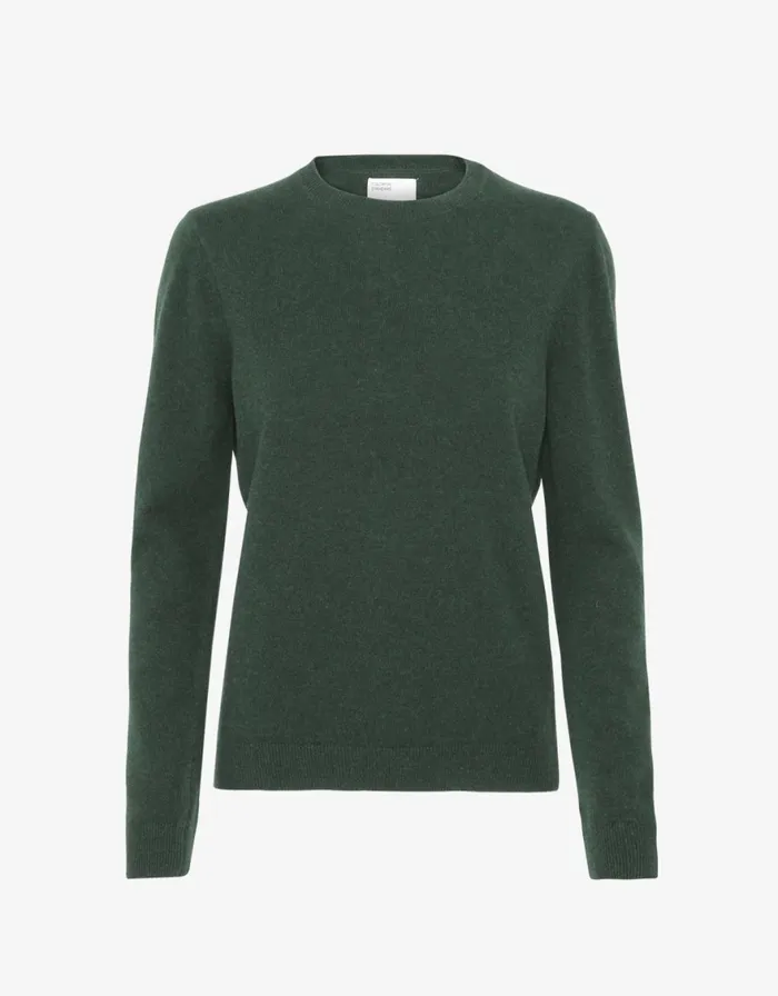 Women Knit Sweaters Colorful Standard Women Light Merino Wool Crew Emerald Green Women Knit Sweaters Colorful Standard Women Light Merino Wool Crew Emerald Green