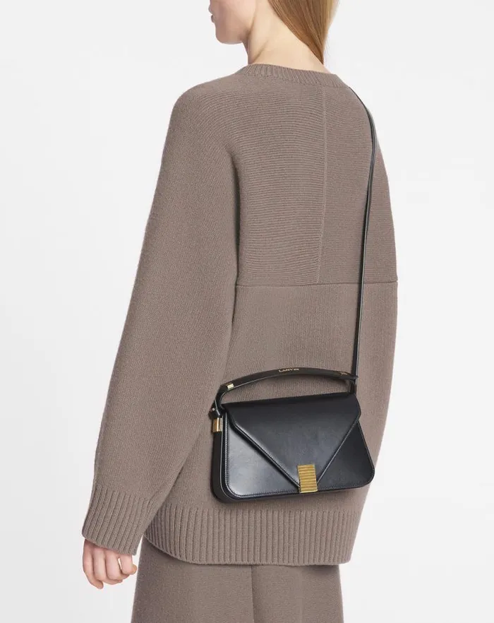 Women Lanvin Crossbody Bags and Shoulder Bags Concerto Arpge Leather Bag Black Women Lanvin Crossbody Bags and Shoulder Bags Concerto Arpge Leather Bag Black