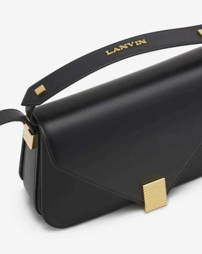 Women Lanvin Crossbody Bags and Shoulder Bags Concerto Arpge Leather Bag Black Women Lanvin Crossbody Bags and Shoulder Bags Concerto Arpge Leather Bag Black