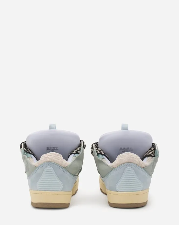 Women Lanvin Curb Leather Curb Sneakers Pale Blue Women Lanvin Curb Leather Curb Sneakers Pale Blue